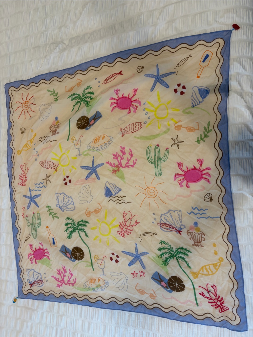 ZARA Beach-Themed Scarf